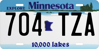MN license plate 704TZA