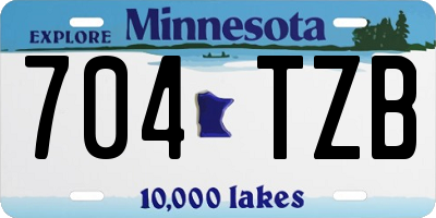 MN license plate 704TZB