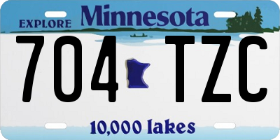MN license plate 704TZC