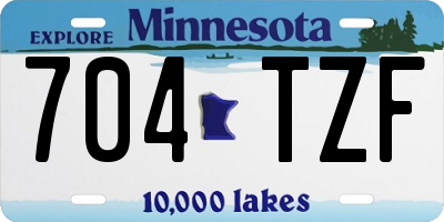 MN license plate 704TZF