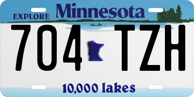 MN license plate 704TZH