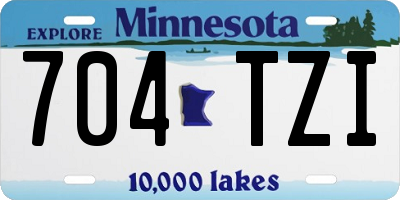 MN license plate 704TZI