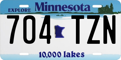 MN license plate 704TZN