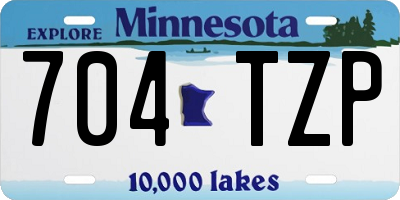 MN license plate 704TZP