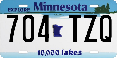 MN license plate 704TZQ