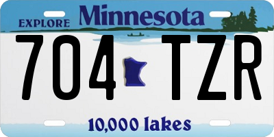 MN license plate 704TZR