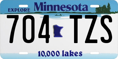 MN license plate 704TZS