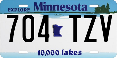 MN license plate 704TZV