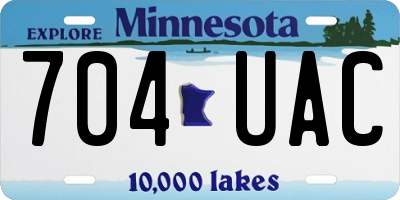 MN license plate 704UAC