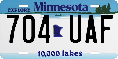 MN license plate 704UAF
