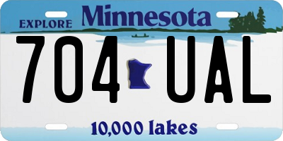 MN license plate 704UAL