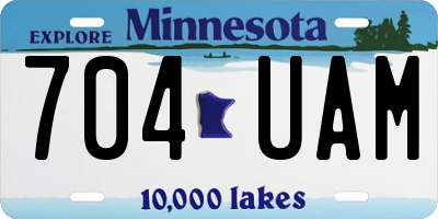MN license plate 704UAM