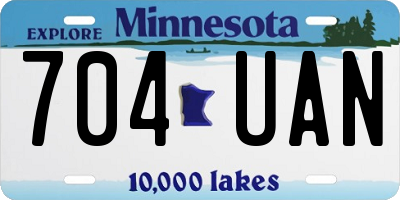 MN license plate 704UAN