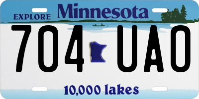MN license plate 704UAO