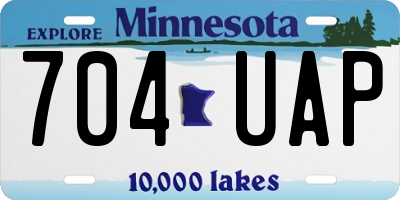 MN license plate 704UAP