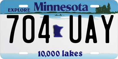 MN license plate 704UAY