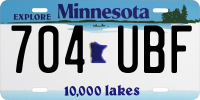 MN license plate 704UBF