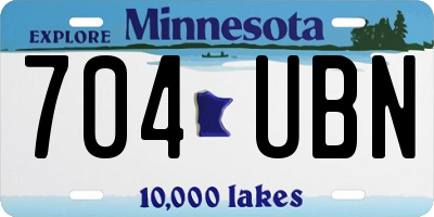 MN license plate 704UBN