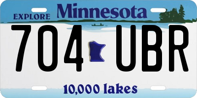 MN license plate 704UBR