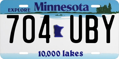 MN license plate 704UBY