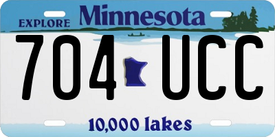 MN license plate 704UCC