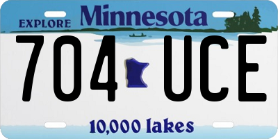 MN license plate 704UCE