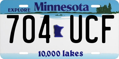 MN license plate 704UCF
