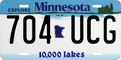 MN license plate 704UCG