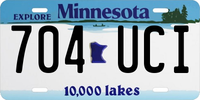 MN license plate 704UCI