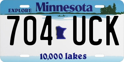 MN license plate 704UCK