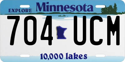 MN license plate 704UCM