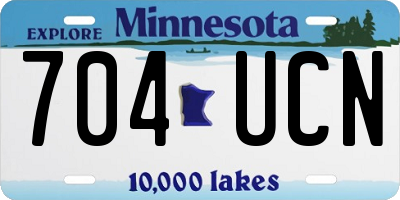 MN license plate 704UCN