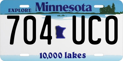 MN license plate 704UCO