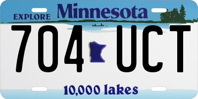 MN license plate 704UCT