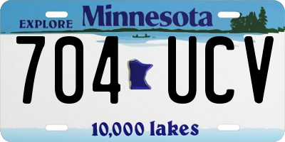 MN license plate 704UCV