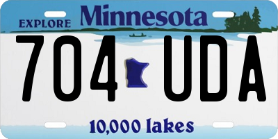 MN license plate 704UDA