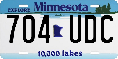 MN license plate 704UDC