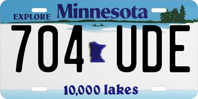 MN license plate 704UDE