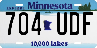 MN license plate 704UDF