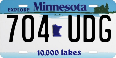 MN license plate 704UDG