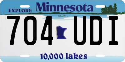 MN license plate 704UDI