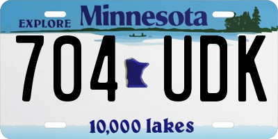 MN license plate 704UDK