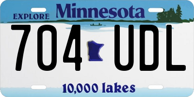 MN license plate 704UDL