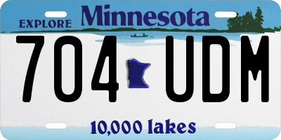 MN license plate 704UDM