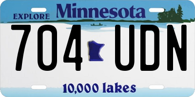 MN license plate 704UDN