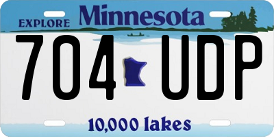 MN license plate 704UDP