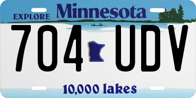 MN license plate 704UDV