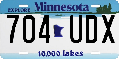 MN license plate 704UDX