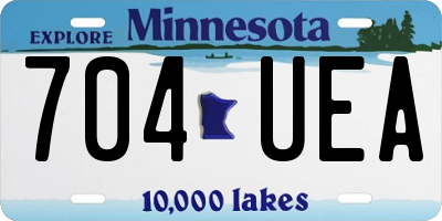 MN license plate 704UEA