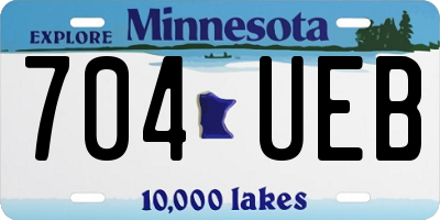 MN license plate 704UEB